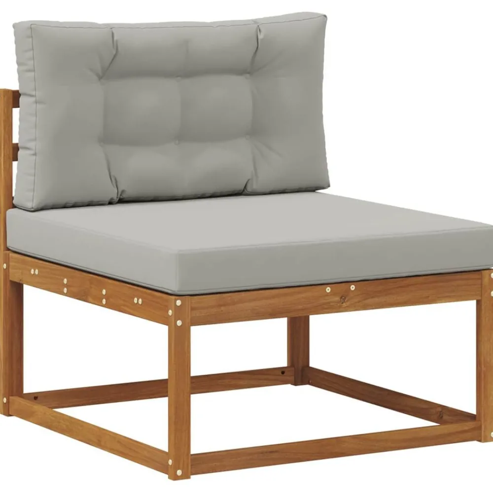 Ensembles De Meubles-vidaXL Ensemble de canapés d'extérieur 7 pcs Gris Naturel et Clair Naturel et gris clair