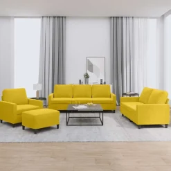 vidaXL Ensemble de canapés 4 pcs avec coussins Velours