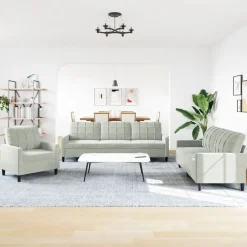 vidaXL Ensemble de canapés 3 pcs avec coussins Velours