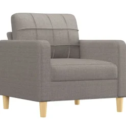 Canapés-vidaXL Ensemble de canapés 4 pcs avec coussins Tissu Taupe