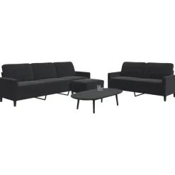 vidaXL Ensemble de canapés 3 pcs avec coussins Velours
