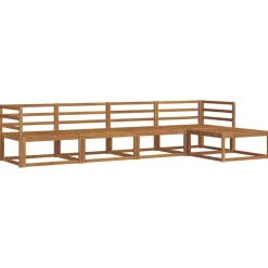 Ensembles De Meubles-vidaXL Ensemble de canapés d'extérieur 5 pcs Naturel et Crème