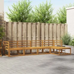Ensembles De Meubles-vidaXL Ensemble de canapés d'extérieur 5 pcs Naturel et Crème