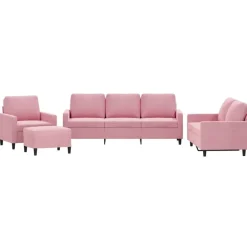 vidaXL Ensemble de canapés 4 pcs avec coussins Velours