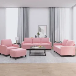 vidaXL Ensemble de canapés 4 pcs avec coussins Velours