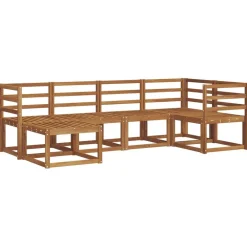Ensembles De Meubles-vidaXL Ensemble de canapés d'extérieur 6 pcs Naturel et Beige