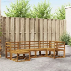 Ensembles De Meubles-vidaXL Ensemble de canapés d'extérieur 6 pcs Naturel et Beige