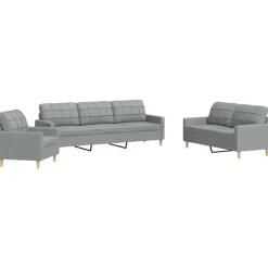 vidaXL Ensemble de canapés 3 pcs tissu