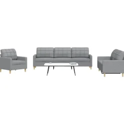 vidaXL Ensemble de canapés 3 pcs tissu