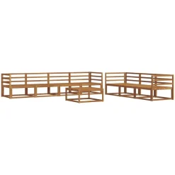 Ensembles De Meubles-vidaXL Ensemble de canapés d'extérieur 8 pcs Naturel et Crème