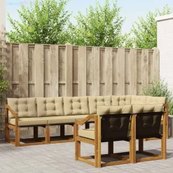 Ensembles De Meubles-vidaXL Ensemble de canapés d'extérieur 8 pcs Naturel et beige
