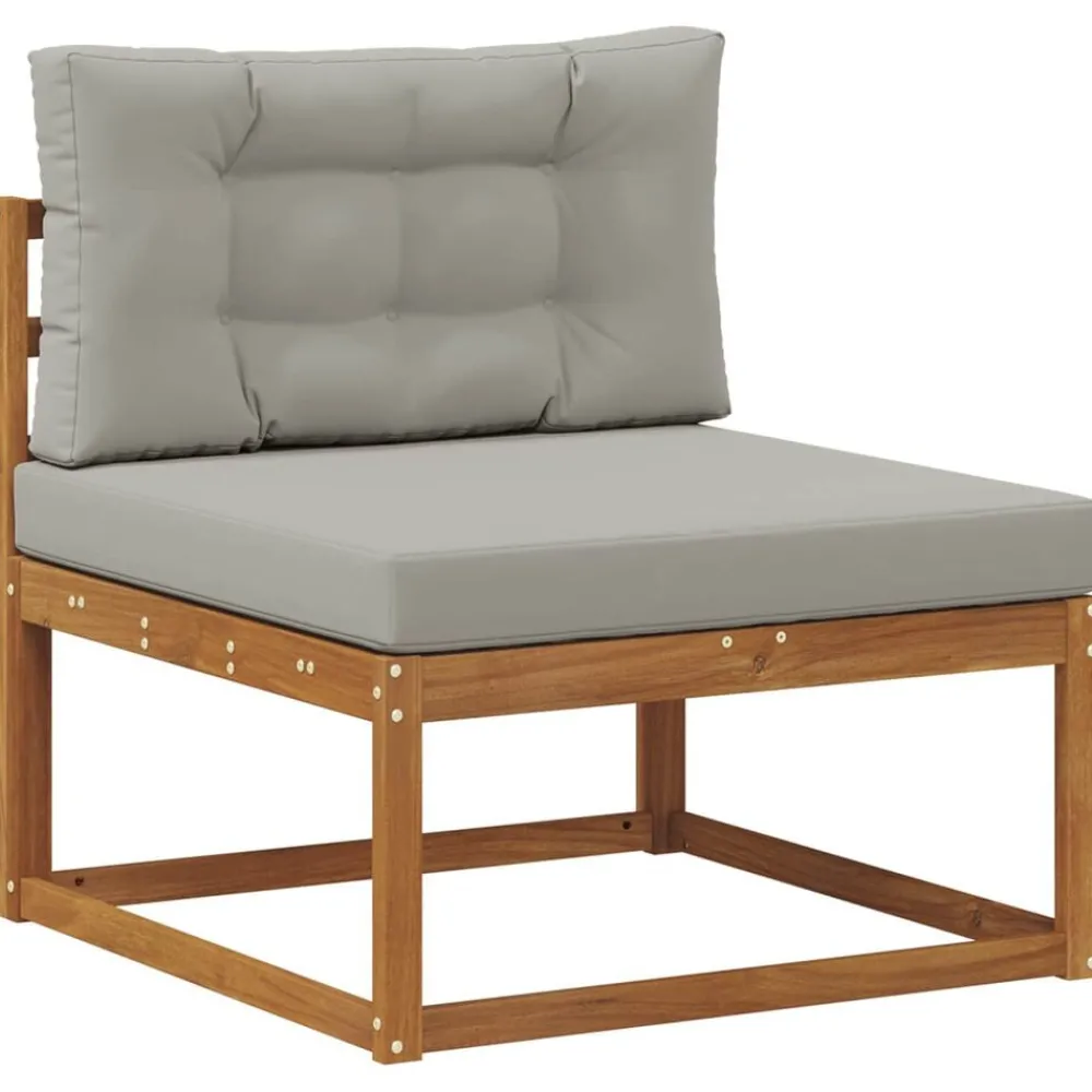 Ensembles De Meubles-vidaXL Ensemble de canapés d'extérieur 4 pcs Gris Naturel et Clair Naturel et gris clair