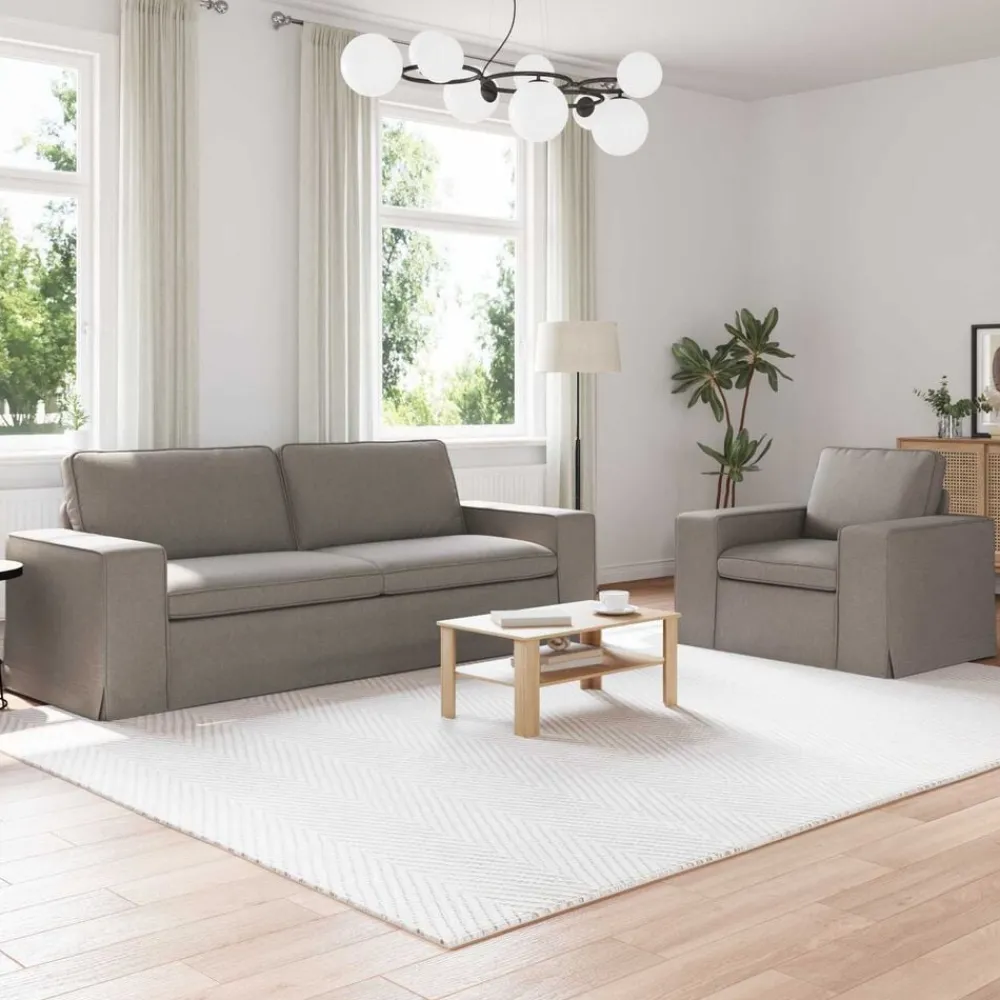 Canapés-vidaXL Ensemble de Canapés 2 pcs 222 x 80 x 82 cm tissu Taupe