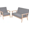 Canapés-vidaXL Ensemble de canapés 2 pcs Tissu Gris clair