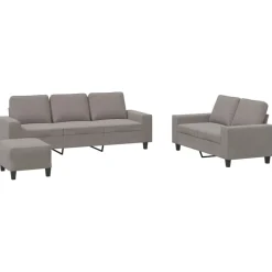 vidaXL Ensemble de canapés 3 pcs tissu