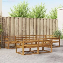 Ensembles De Meubles-vidaXL Ensemble de canapés d'extérieur 7 pcs Naturel