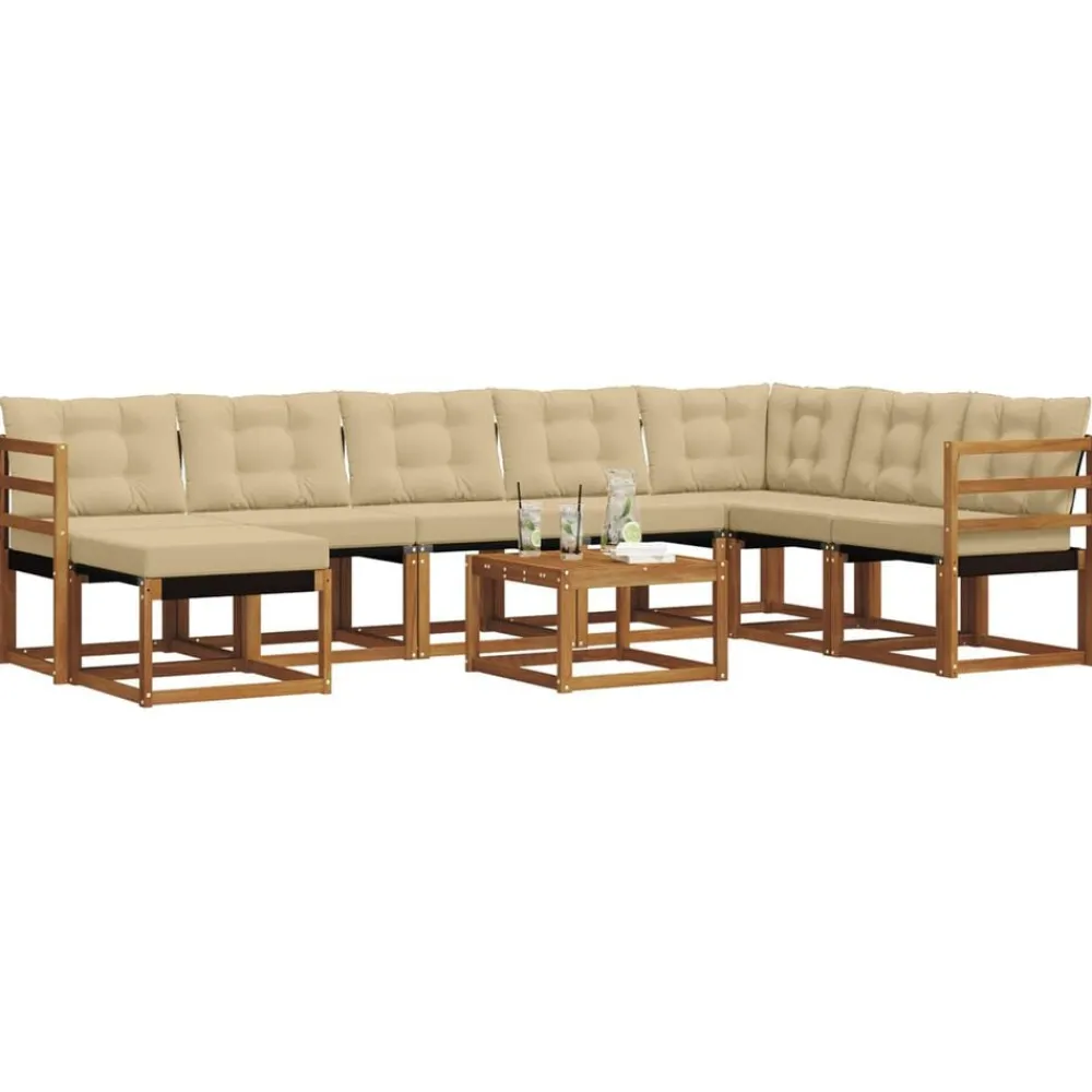 vidaXL Ensemble de canapés d'extérieur 9 pcs