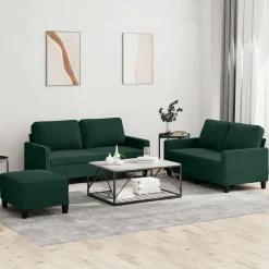 vidaXL Ensemble de canapés 3 pcs avec coussins Velours