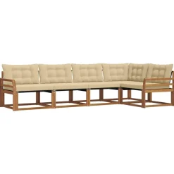Ensembles De Meubles-vidaXL Ensemble de canapés d'extérieur 5 pcs Naturel et beige