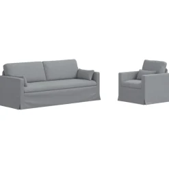 vidaXL Ensemble de Canapés 2 pcs 198 x 78 x 80 cm tissu
