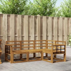 Ensembles De Meubles-vidaXL Ensemble de canapés d'extérieur 4 pcs Naturel