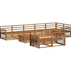 Ensembles De Meubles-vidaXL Ensemble de canapés d'extérieur 9 pcs Naturel
