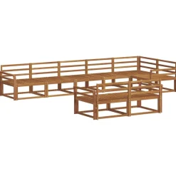 Ensembles De Meubles-vidaXL Ensemble de canapés d'extérieur 8 pcs Naturel