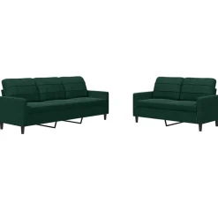 vidaXL Ensemble de canapés 2 pcs avec coussins Velours
