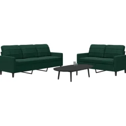 vidaXL Ensemble de canapés 2 pcs avec coussins Velours