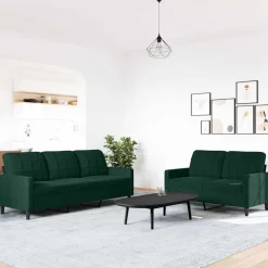 vidaXL Ensemble de canapés 2 pcs avec coussins Velours