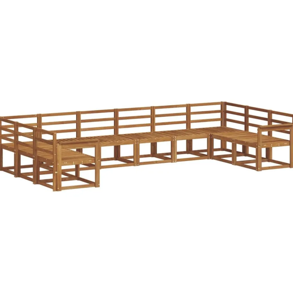 Ensembles De Meubles-vidaXL Ensemble de canapés d'extérieur 10 pcs Naturel
