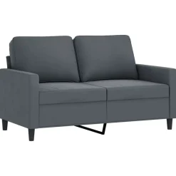 Canapés-vidaXL Ensemble de canapés 3 pcs avec coussins Velours Gris foncé
