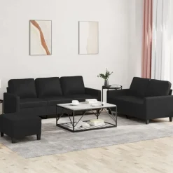 vidaXL Ensemble de canapés 3 pcs avec coussins Similicuir