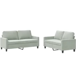 vidaXL Ensemble de canapés 2 pcs avec coussins Velours