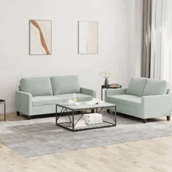 vidaXL Ensemble de canapés 2 pcs avec coussins Velours