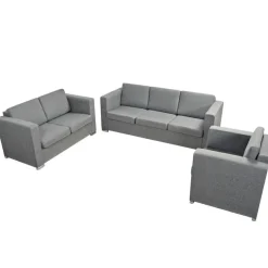 vidaXL Ensemble de canapés trois pièces Tissu