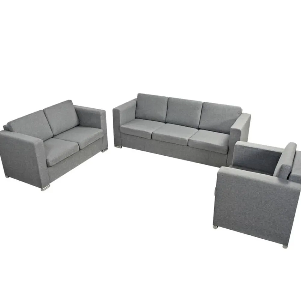 vidaXL Ensemble de canapés trois pièces Tissu