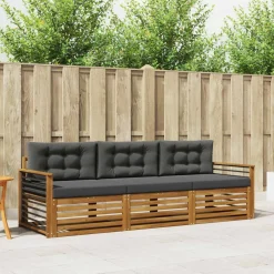 Ensembles De Meubles-vidaXL Ensemble de canapés d'extérieur 3 pcs Naturel et anthracite