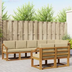 Ensembles De Meubles-vidaXL Ensemble de canapés d'extérieur 8 pcs Naturel et beige