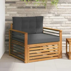 Mobilier De Jardin-vidaXL Ensemble de canapés d'extérieur Naturel et anthracite