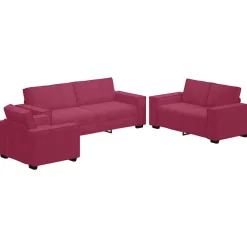 vidaXL Ensemble de canapés 3 pcs avec coussins Velours