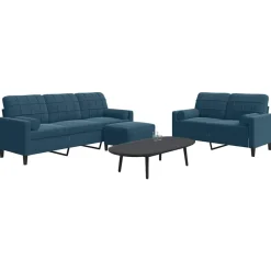 vidaXL Ensemble de canapés 3pcs et coussins et traversins velours