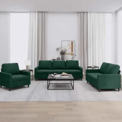 vidaXL Ensemble de canapés 3 pcs avec coussins Velours