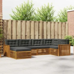 Ensembles De Meubles-vidaXL Ensemble de canapés d'extérieur 6 pcs Naturel et anthracite