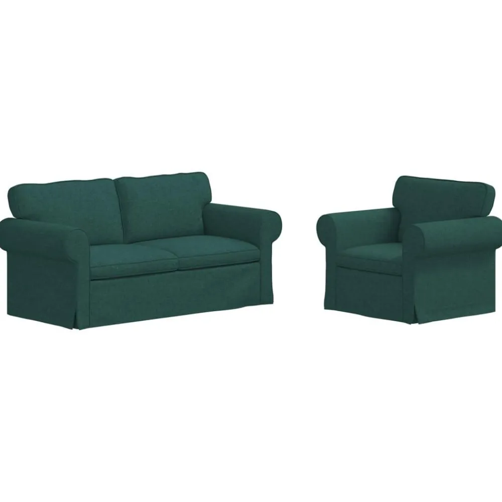 vidaXL Ensemble de Canapés 2 pcs 175 x 82 x 80 cm tissu