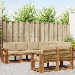 Ensembles De Meubles-vidaXL Ensemble de canapés d'extérieur 8 pcs Naturel et beige