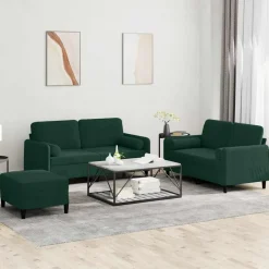 vidaXL Ensemble de canapés 3 pcs avec coussins velours