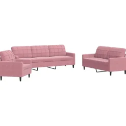 vidaXL Ensemble de canapés 3 pcs avec coussins Velours