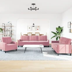 vidaXL Ensemble de canapés 3 pcs avec coussins Velours