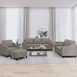 vidaXL Ensemble de canapés 4 pcs avec coussins tissu